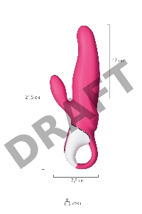 Нереалистичный вибратор Satisfyer Vibes Mr. Rabbit, силикон, красный, 22,1 см.