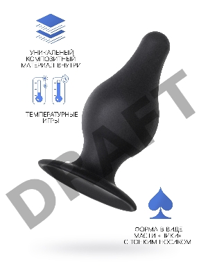 Анальная втулка Erotist Spade L, сайлекспан, чёрный, 11 см