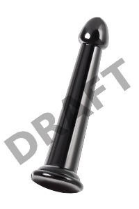 Нереалистичный фаллоимитатор Jelly Dildo L Toyfa Basic, TPE, черный, 20 см