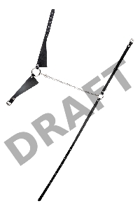 Портупея-чёкер-ошейник Pecado BDSM, с поводком и карабином в виде кольца, натуральная кожа, чёрная