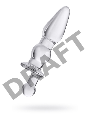 Анальная втулка Sexus Glass, стекло, прозрачная, 17 см, Ø 3,5 см