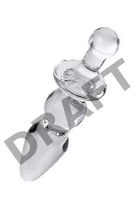 Анальная втулка Sexus Glass, стекло, прозрачная, 17 см, Ø 3,5 см