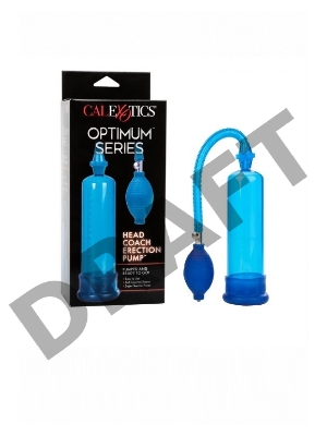 Синяя вакуумная помпа Head Coach Penis Pump 