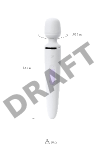 Нереалистичный вибратор Satisfyer Woman Wand, ABS пластик, белый, 34 см.