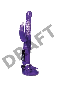 Вибратор с клиторальным стимулятором TOYFA A-Toys High-Tech fantasy, TPR, фиолетовый, 24 см