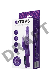 Вибратор с клиторальным стимулятором TOYFA A-Toys High-Tech fantasy, TPR, фиолетовый, 24 см