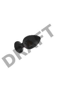 Пробка анальная Силиконовая черная M (7.2*3.5cm) 3304-02