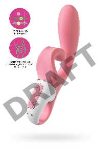 Нереалистичный вибратор Satisfyer Hug me, силикон, розовый