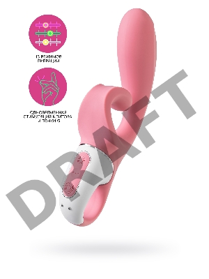 Нереалистичный вибратор Satisfyer Hug me, силикон, розовый