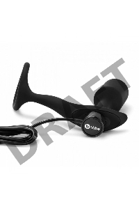 Черная анальная вибропробка с эрекционным кольцом Vibrating Snug & Tug M