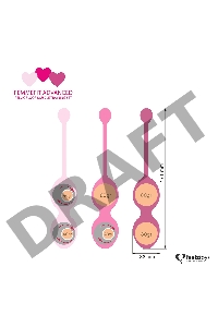Набор из 3 розовых вагинальных шариков FemmeFit Advanced Pelvic Muscle Training Set