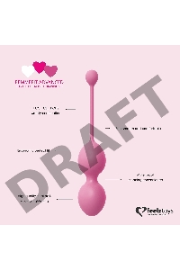 Набор из 3 розовых вагинальных шариков FemmeFit Advanced Pelvic Muscle Training Set