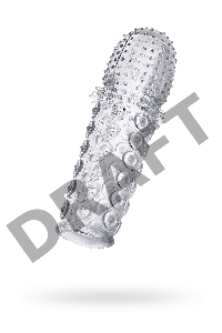 Насадка рельефная TOYFA, TPE, прозрачный, 13,5 см