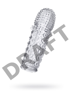 Насадка рельефная TOYFA, TPE, прозрачный, 13,5 см