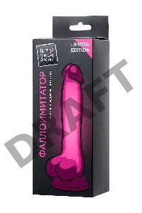 Фаллоимитатор Штучки-Дрючки светящийся в темноте, силикон, прозрачный, 20 см