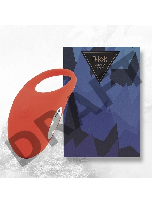 Красное кольцо с вибрацией Thor Cockring