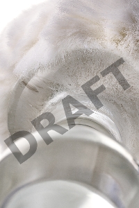 Анальная втулка Sexus Glass, с белым хвостиком, стекло, прозрачная, 14 см, Ø 4 см