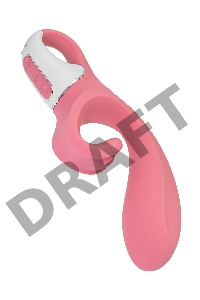 Нереалистичный вибратор Satisfyer Hug me, силикон, розовый