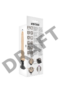 Телесный вибратор на мощной присоске Basecock Realistic Vibrator Remote Control - 18,5 см.