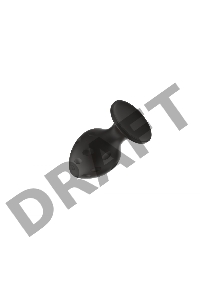 Пробка анальная Силиконовая черная M (7.2*3.5cm) 3304-02
