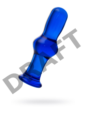 Анальная втулка Sexus Glass, стекло, синяя, 13,5 см, Ø 4,5 см