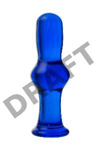 Анальная втулка Sexus Glass, стекло, синяя, 13,5 см, Ø 4,5 см
