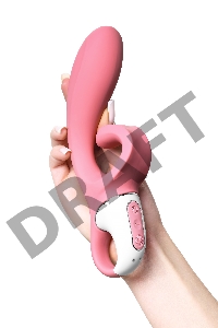 Нереалистичный вибратор Satisfyer Hug me, силикон, розовый
