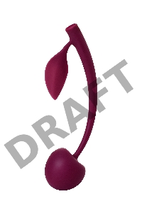 Вагинальный шарик JOS WILD CHERRY, силикон, бордовый, 13 см