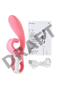Нереалистичный вибратор Satisfyer Hug me, силикон, розовый