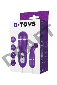 Виброяйцо TOYFA  A-toys Beany, ABS пластик, фиолетовый, 5,5 см