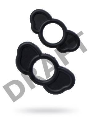 Набор эрекционных колец Sexus Men ELEPHANT RINGS, силикон, чёрный