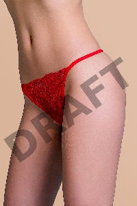 Трусики со стразами Joli Valerie, красный, OS