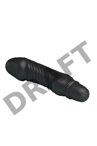 Черный мини-вибратор Stev -13,5 см.
