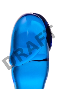 Анальный фаллоимитатор Sexus Glass, стекло, синий, 13 см