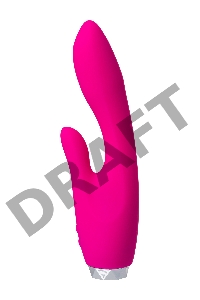 Вибратор с клиторальным стимулятором L'EROINA, силикон, розовый, 18 см