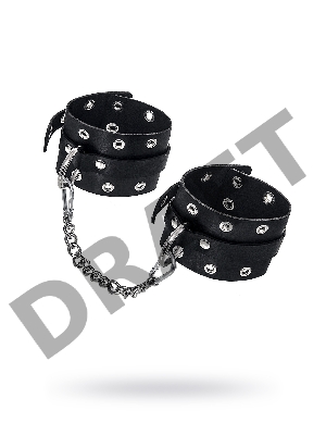 Оковы однослоиные с люверсами Pecado BDSM, натуральная кожа, черные