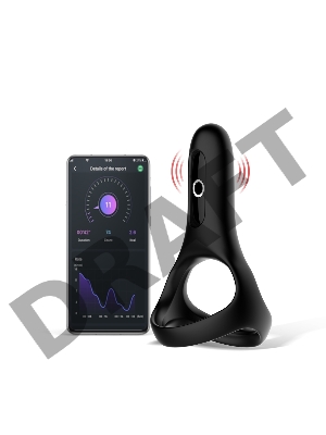 Виброкольцо Magic Motion Rise черное