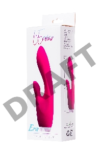 Вибратор с клиторальным стимулятором L'EROINA, силикон, розовый, 18 см