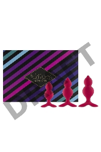 Набор из трех розовых анальный пробок Bibi Twin Butt Plug Set