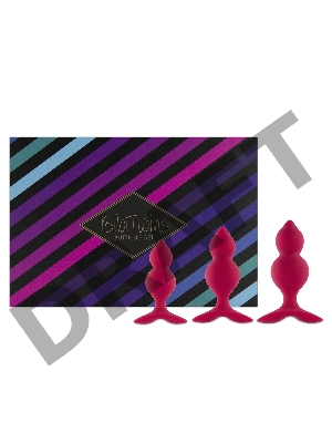 Набор из трех розовых анальный пробок Bibi Twin Butt Plug Set