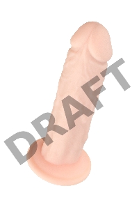 Фаллоимитатор RealStick Silicone Jared L, сайлекспан, телесный, 18 см