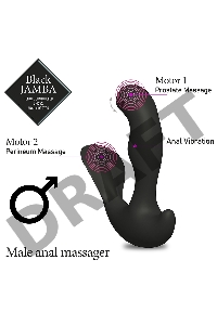 Универсальный анальный массажер Black Jamba Anal Vibrator - 12 см.