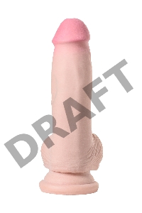 Реалистичный фаллоимитатор на присоске TOYFA RealStick Elite, TPR, телесный, 19 см