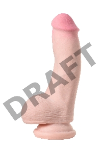 Реалистичный фаллоимитатор на присоске TOYFA RealStick Elite, TPR, телесный, 19 см