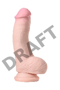 Реалистичный фаллоимитатор на присоске TOYFA RealStick Elite, TPR, телесный, 19 см