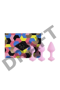 Набор из 3 нежно-розовых анальных пробок Bibi Butt Plug Set