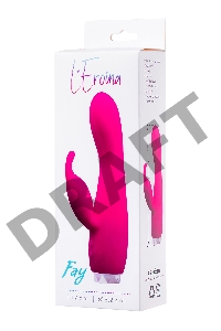 Вибратор с клиторальным стимулятором L'EROINA, силикон, розовый, 17 см