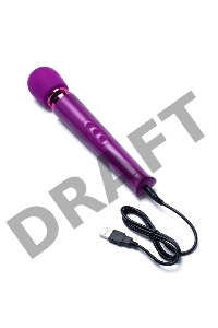Фиолетовый жезловый мини-вибратор Le Wand Petite c 6 режимами вибрации