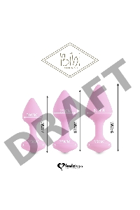Набор из 3 нежно-розовых анальных пробок Bibi Butt Plug Set