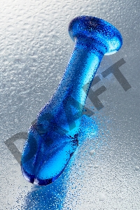 Анальный фаллоимитатор Sexus Glass, стекло, синий, 13 см